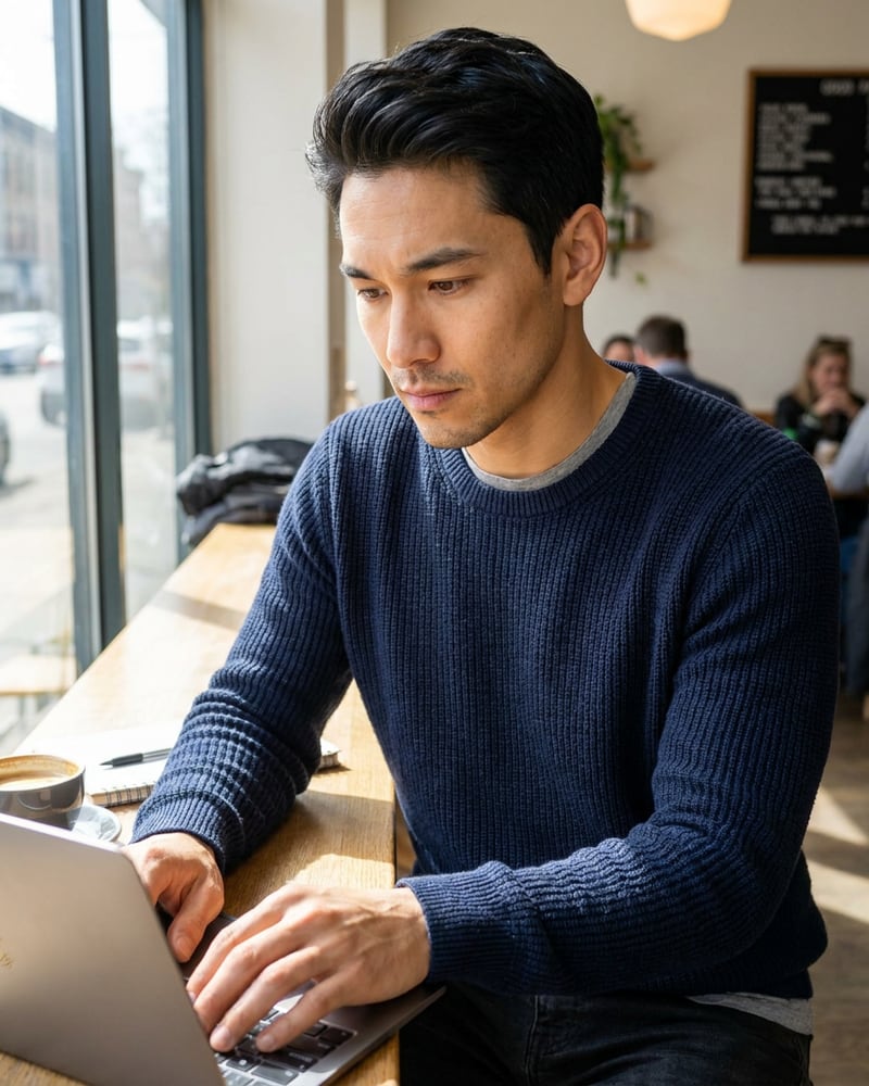 Ben AI generated Digital nomad headshot