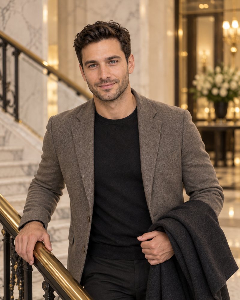 David AI generated Luxury hotel headshot