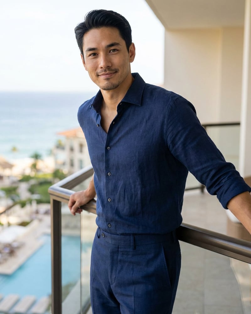 Ben AI generated Luxury hotel headshot