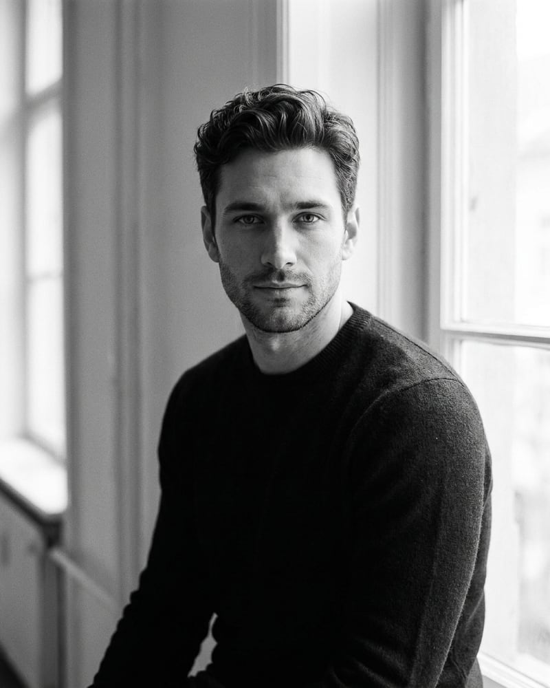 David AI generated Monochrome headshot