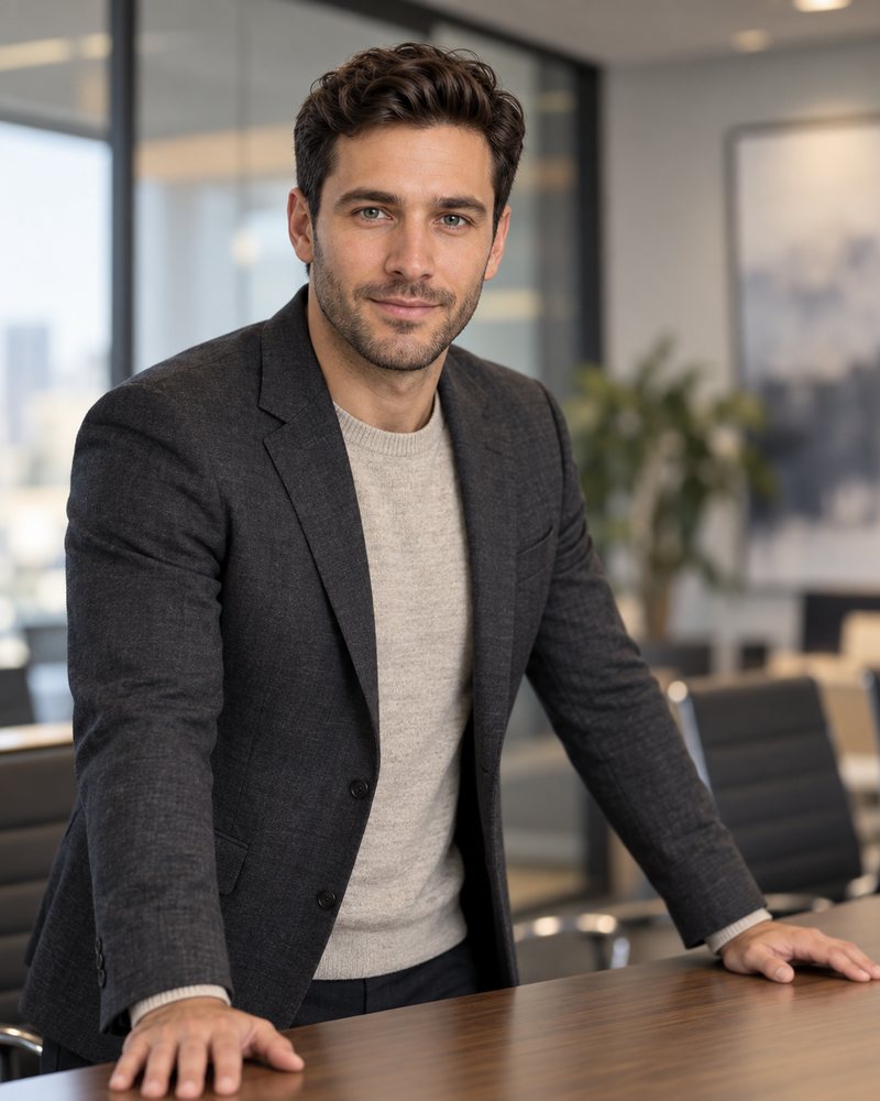 David AI generated Startup founder headshot