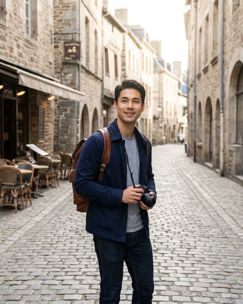 Ben AI generated Travel lifestyle headshot